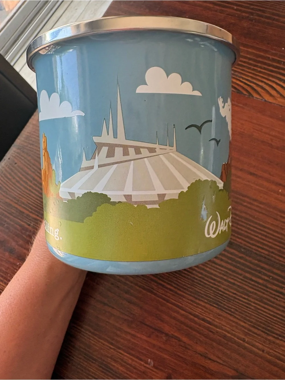 Disney Walt Disney World Blue Mountain Enamel Camping Mug